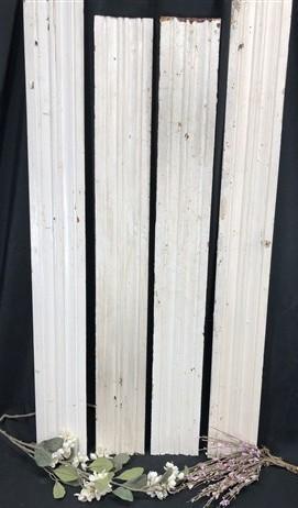 4 Wood Trim Pieces, Architectural Salvage, Reclaimed Vintage Wood Baseboard B6