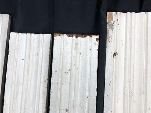 4 Wood Trim Pieces, Architectural Salvage, Reclaimed Vintage Wood Baseboard B6