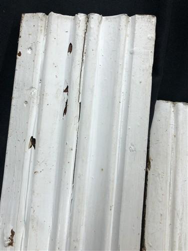 4 Wood Trim Pieces, Architectural Salvage, Reclaimed Vintage Wood Baseboard B6