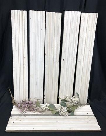 7 Wood Trim Pieces, Architectural Salvage, Reclaimed Vintage Wood Baseboard B7