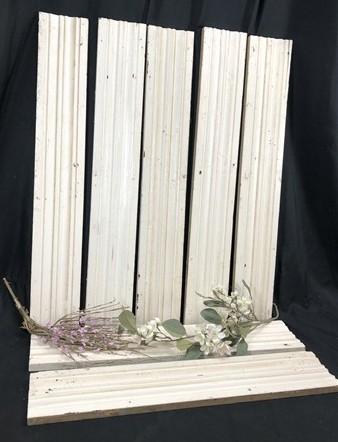 7 Wood Trim Pieces, Architectural Salvage, Reclaimed Vintage Wood Baseboard B7