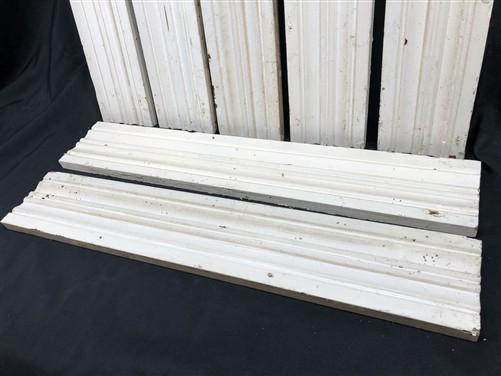7 Wood Trim Pieces, Architectural Salvage, Reclaimed Vintage Wood Baseboard B7