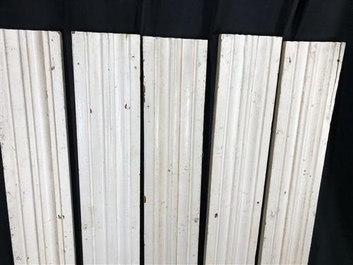 7 Wood Trim Pieces, Architectural Salvage, Reclaimed Vintage Wood Baseboard B7