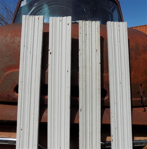 4 Wood Trim Pieces, Architectural Salvage, Reclaimed Vintage Wood Baseboard B1