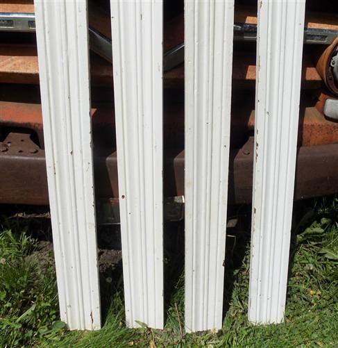 4 Wood Trim Pieces, Architectural Salvage, Reclaimed Vintage Wood Baseboard B1