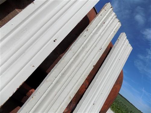 4 Wood Trim Pieces, Architectural Salvage, Reclaimed Vintage Wood Baseboard B1