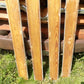 4 Wood Trim Pieces, Architectural Salvage, Reclaimed Vintage Wood Baseboard B1