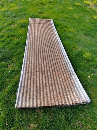 96 Sheets Reclaimed Barn Tin, 8' Corrugated Metal, 1536 Sq Ft Salvage B17