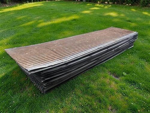 96 Sheets Reclaimed Barn Tin, 8' Corrugated Metal, 1536 Sq Ft Salvage B17