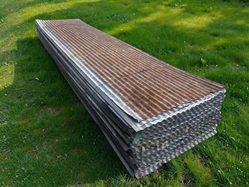 96 Sheets Reclaimed Barn Tin, 8' Corrugated Metal, 1536 Sq Ft Salvage B17
