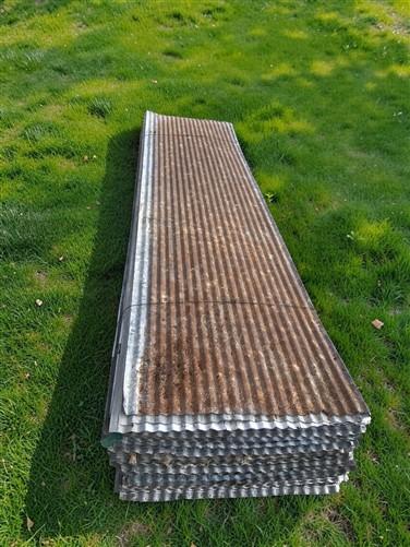 96 Sheets Reclaimed Barn Tin, 8' Corrugated Metal, 1536 Sq Ft Salvage B17