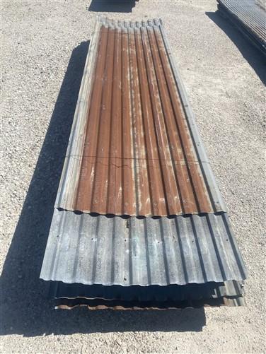 43 Sheets Reclaimed Barn Tin, 11' Corrugated Metal, 946 Sq Ft Wide Rib B18