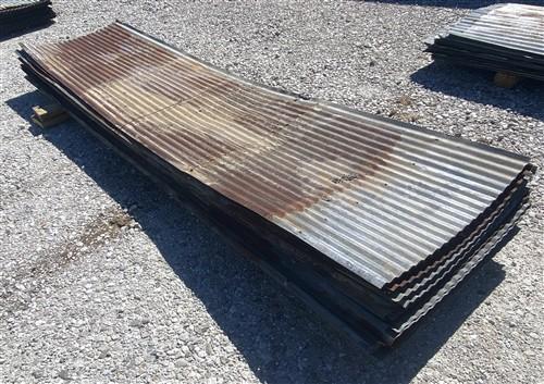 32 Sheets Reclaimed Barn Tin, 9' Corrugated Metal, 576 Sq Ft Salvage B20