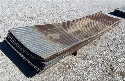 32 Sheets Reclaimed Barn Tin, 9' Corrugated Metal, 576 Sq Ft Salvage B20