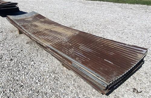 32 Sheets Reclaimed Barn Tin, 9' Corrugated Metal, 576 Sq Ft Salvage B20