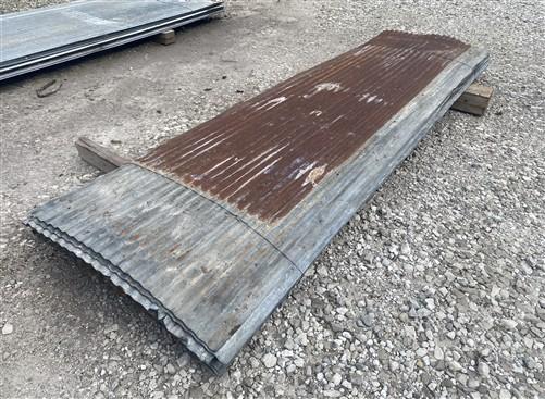 11 Sheets Reclaimed Barn Tin, 8' Corrugated Metal, 176 Sq Ft Salvage B22