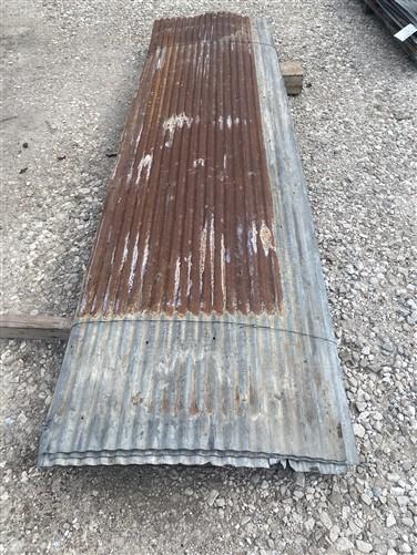 11 Sheets Reclaimed Barn Tin, 8' Corrugated Metal, 176 Sq Ft Salvage B22