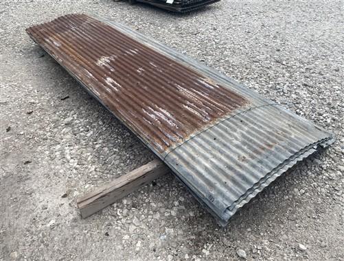 11 Sheets Reclaimed Barn Tin, 8' Corrugated Metal, 176 Sq Ft Salvage B22