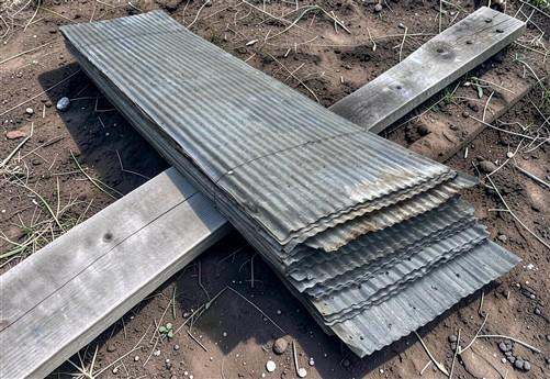 33 Sheets Reclaimed Barn Tin, 8' Corrugated Metal, 528 Sq Ft Salvage B24