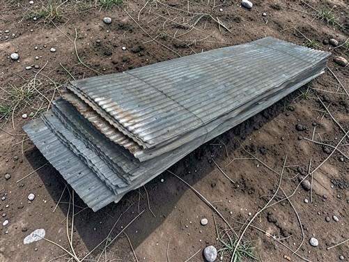 33 Sheets Reclaimed Barn Tin, 8' Corrugated Metal, 528 Sq Ft Salvage B24