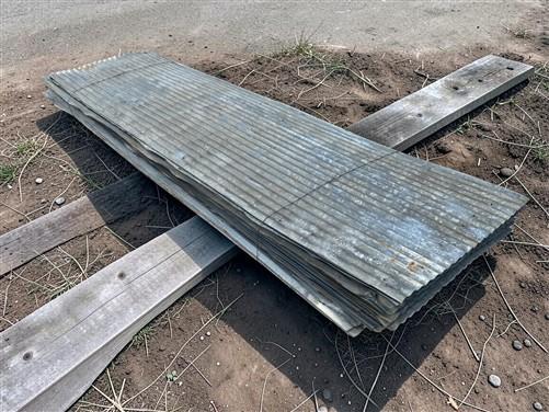 33 Sheets Reclaimed Barn Tin, 8' Corrugated Metal, 528 Sq Ft Salvage B24