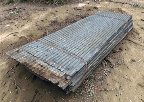 53 Sheets Reclaimed Barn Tin, 7' Corrugated Metal, 742 Sq Ft Salvage B25