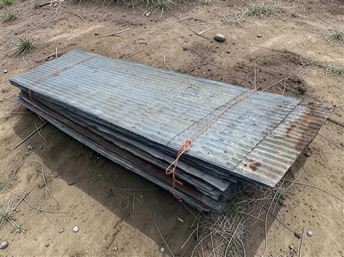 53 Sheets Reclaimed Barn Tin, 7' Corrugated Metal, 742 Sq Ft Salvage B25