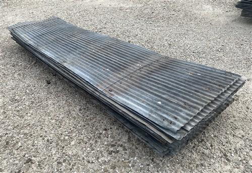 34 Sheets Reclaimed Barn Tin, 8' Corrugated Metal, 544 Sq Ft Salvage B28