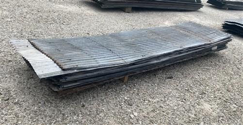 34 Sheets Reclaimed Barn Tin, 8' Corrugated Metal, 544 Sq Ft Salvage B28