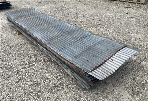 34 Sheets Reclaimed Barn Tin, 8' Corrugated Metal, 544 Sq Ft Salvage B28
