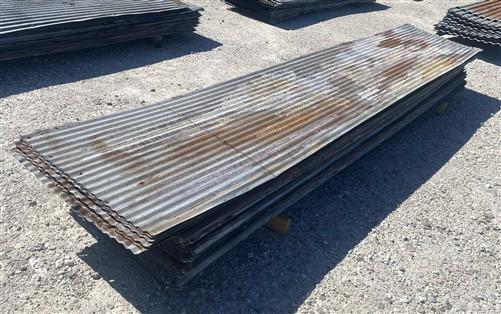 64 Sheets 10' & 16 Sheets 11' Reclaimed Barn Tin, Corrugated Metal, 1632 SF B29