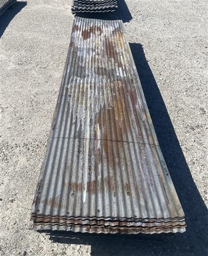 64 Sheets 10' & 16 Sheets 11' Reclaimed Barn Tin, Corrugated Metal, 1632 SF B29