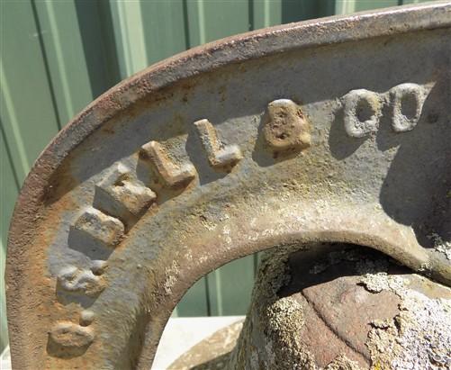 No 4 CS Bell with Stand, Cast Iron Church Dinner School Garden 19.5" Diameter A