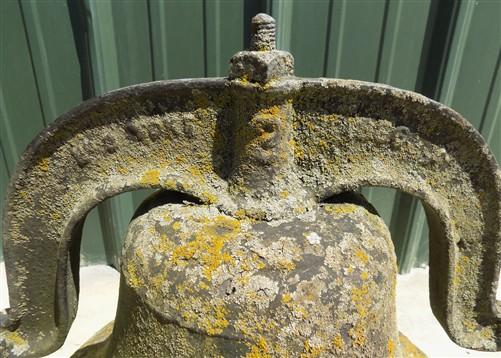 No 3 CS Bell with Upright, Cast Iron Church Dinner School Garden 18" Diameter B