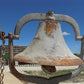 Upright Bell, Vintage School Church Dinner Farm Bell, Cast Iron, 16 Diameter