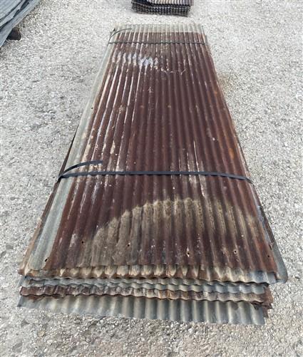 78 Sheets Reclaimed Barn Tin, 7' Corrugated Metal, 1092 Sq Ft Salvage B30
