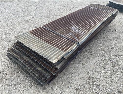 78 Sheets Reclaimed Barn Tin, 7' Corrugated Metal, 1092 Sq Ft Salvage B30