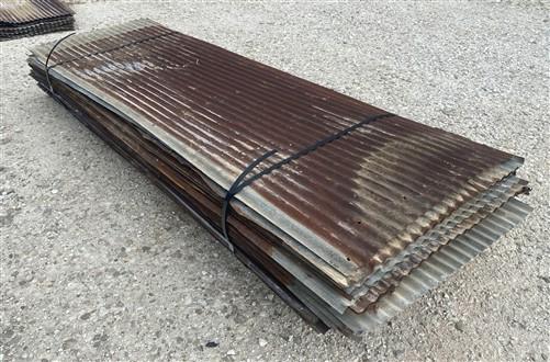 78 Sheets Reclaimed Barn Tin, 7' Corrugated Metal, 1092 Sq Ft Salvage B30