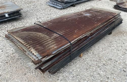 78 Sheets Reclaimed Barn Tin, 7' Corrugated Metal, 1092 Sq Ft Salvage B30