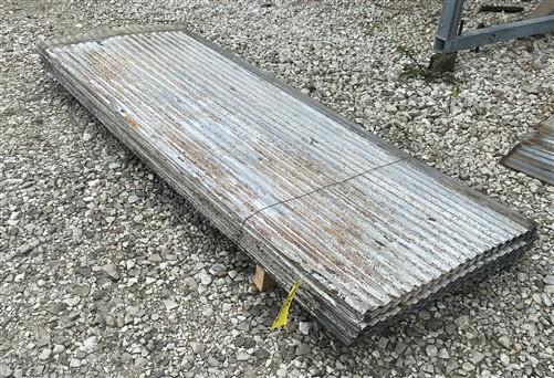 25 Sheets Reclaimed Barn Tin, 6' Corrugated Metal, 300 Sq Ft Salvage B34