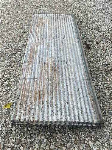 25 Sheets Reclaimed Barn Tin, 6' Corrugated Metal, 300 Sq Ft Salvage B34
