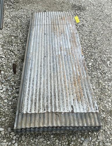 25 Sheets Reclaimed Barn Tin, 6' Corrugated Metal, 300 Sq Ft Salvage B34