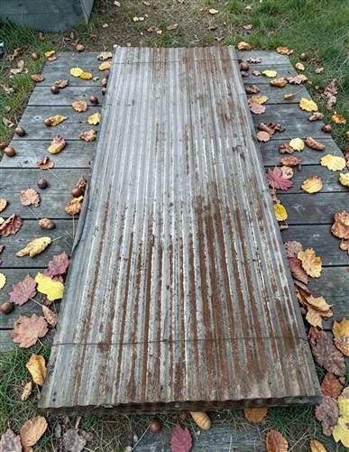 21 Sheets Reclaimed Barn Tin, 6' Corrugated Metal, 252 Sq Ft Salvage B35