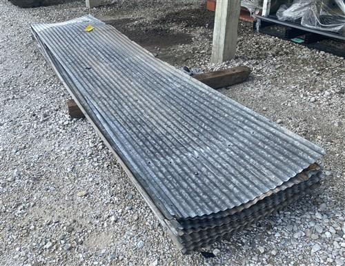 17 Sheets Reclaimed Barn Tin, 11' Corrugated Metal, 374 Sq Ft Salvage B36