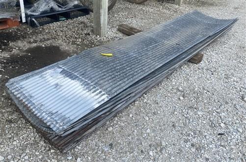17 Sheets Reclaimed Barn Tin, 11' Corrugated Metal, 374 Sq Ft Salvage B36