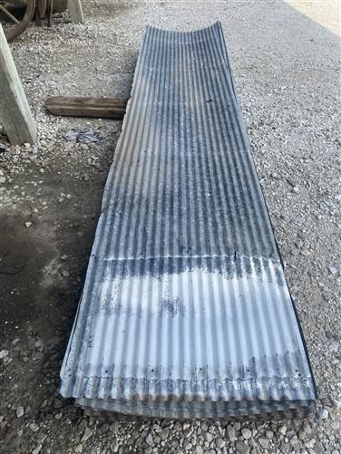 17 Sheets Reclaimed Barn Tin, 11' Corrugated Metal, 374 Sq Ft Salvage B36