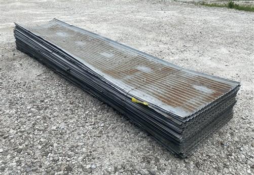 100 Sheets Reclaimed Barn Tin, 10' Corrugated Metal, 2000 Sq Ft Salvage B37