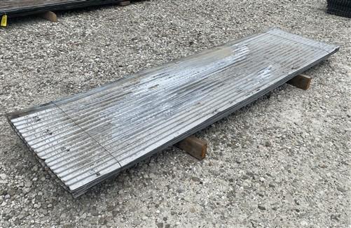 14 Sheets Reclaimed Barn Tin, 8' Corrugated Metal, 224 Sq Ft Salvage B38