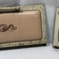 2 Copper Clad Stove Doors, Vintage Retro Porcelain Enamel Range Parts Repair b