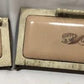 2 Copper Clad Stove Doors, Vintage Retro Porcelain Enamel Range Parts Repair A
